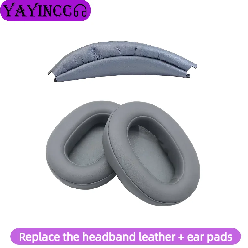 

YAYINCC Replacement Leather memory foam Ear Pads+Replace the head beam skin Combo For SONY WH-XB900N Wireless Headphone 12.03