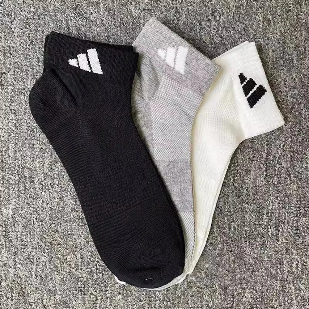 

Adidas Sock 3 pairs Unisex Sports Socks Breathable Comfortable Casual Short Socks For Daily Wear and Outdoor sports