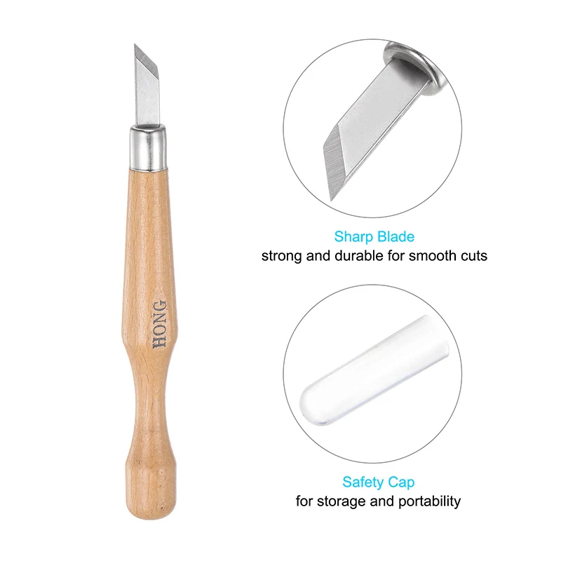 1.5/2/3/4/5.5/6.35/7.1mm Wood Carving Chisels Tools Carbon Steel Flat Round Triangle Diagonal Blade Woodworking Engraving Knife