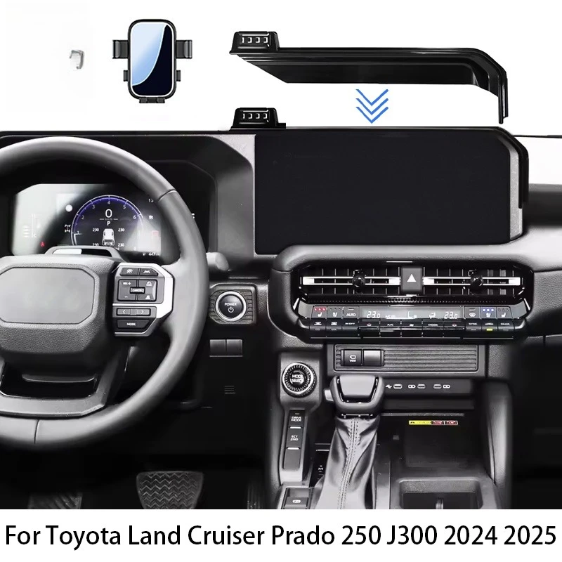 Car Phone Holderfor Toyota Land Cruiser Prado 250 J300 2024 2025 10.25 
