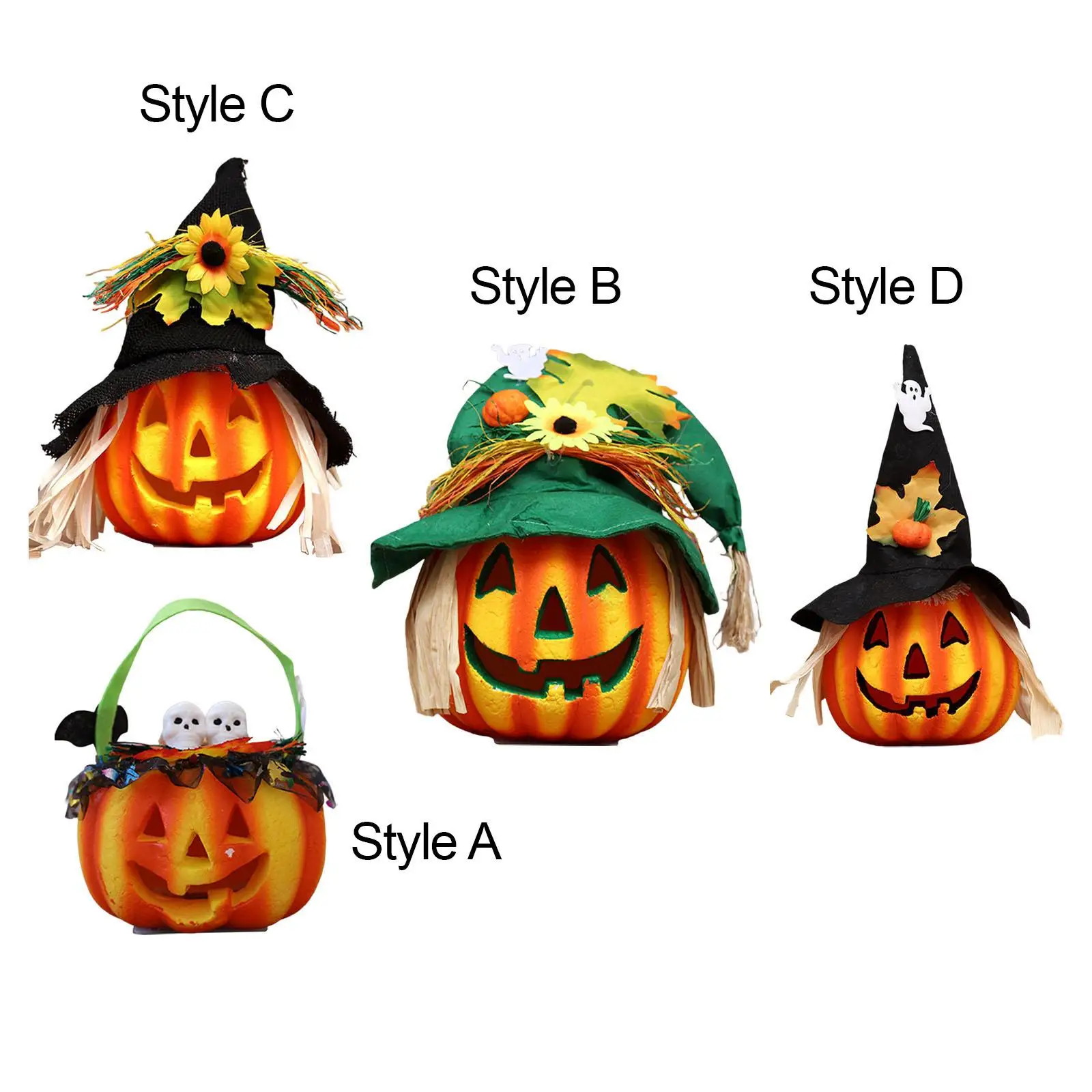 قطع مركزية لتزيين فانوس اليقطين الرغوي للهالوين لديكور المنزل والحفلات #5