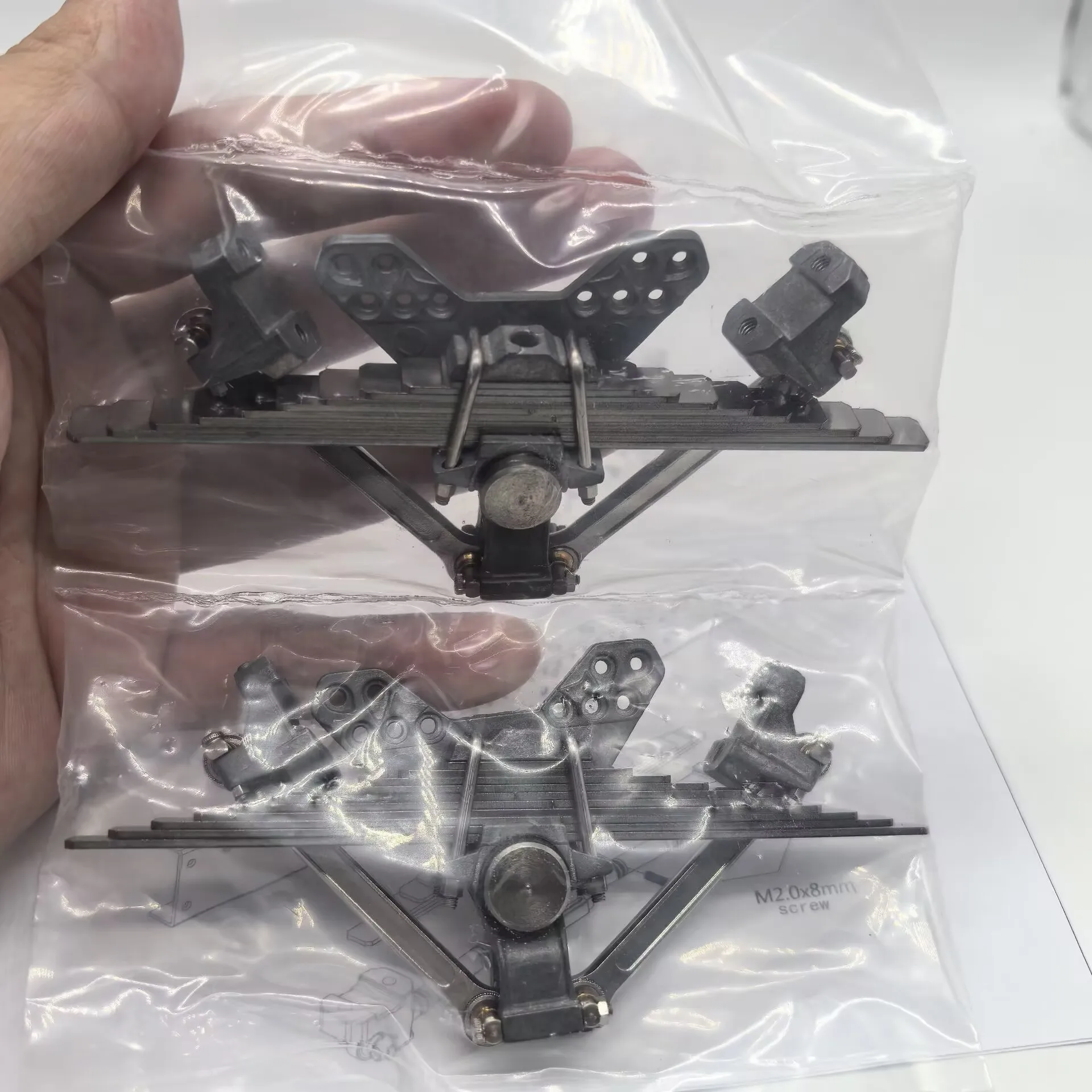 نموذج Scaleclub لشاحنة جرار Tamiya 1/14، معدن واقعي، تعليق خلفي بمحورين، تعليق Qiãoqiū