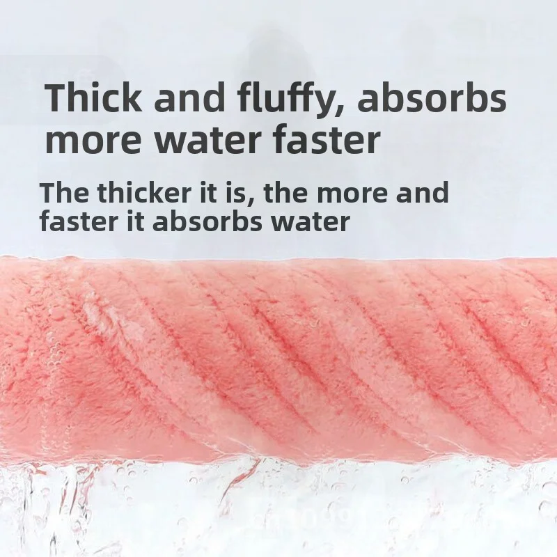 Женская двухслойная утолщенная шапочка для сушки волос, супервпитывающая, быстросохнущая, тюрбан, полотенце, шапочка для душа, мягкий коралловый флис