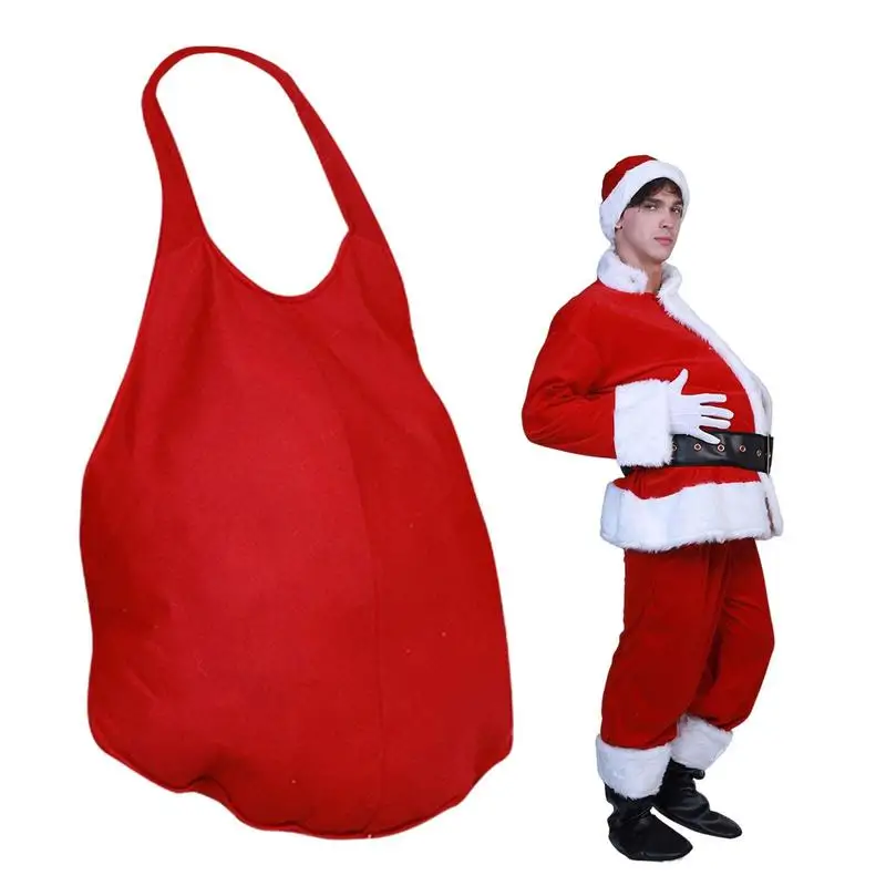 Papai Noel falso traje de Papai Noel acolchoado para homens, vestir recheado, acessório de Natal