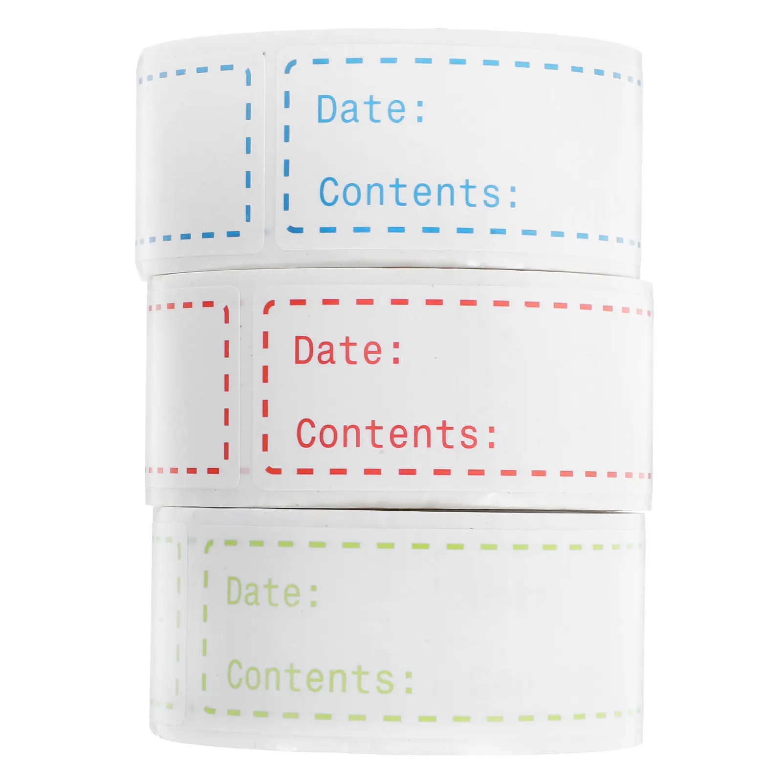 

3 Rolls Self Adhesive Food Storage Labels Write on with Ballpoint Pen Freezer Fridge Jar Container No Residue Removable Date