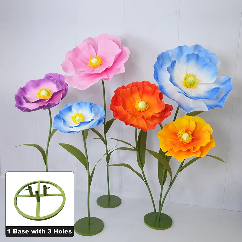 

3PCS 170cm Giant Foam Flowers Large Artificial Flowers Wedding Decor Window Display Flower Party Supplies Garden Home Decoration