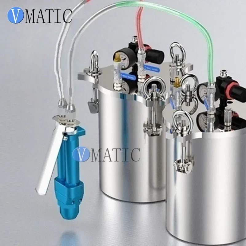 Manual 2-Part Adhesive Dispensing Gun - Handheld AB Glue Dispenser for Epoxy Resin, Dual Cartridge Applicator