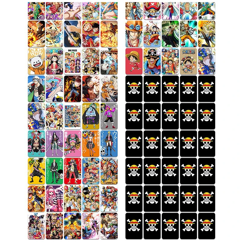 92Pcs Anime One Piece Figure Wanted Lomo Cards Luffy Zoro Chopper Bookmark Stickers Double-sided Photocard Collection Toy Gift