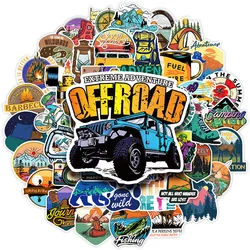 10/25/50pcs Retro Offroad Travel Stickers Outdoor Scenery Explore Camp Decor Car Decals Skateboard Phone Guitar Laptop