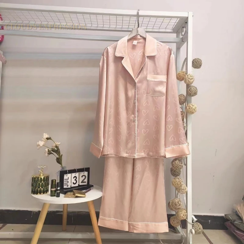 Summer Cool Ladies Faux Silk Polyester PJ Sexy Sling Pajama Sets Homewear Womens Pajamas Female Sleepwear Homewear Gift for GF