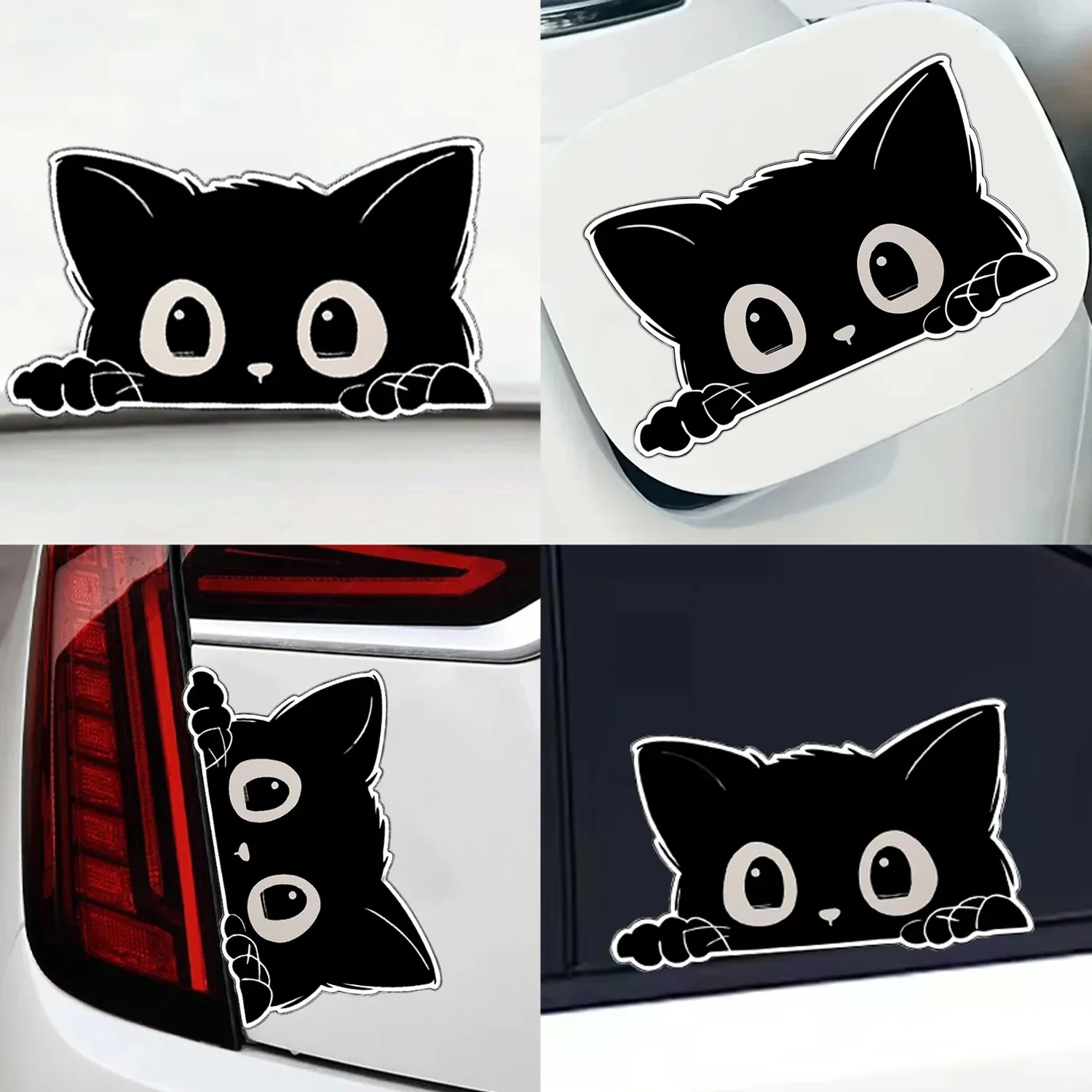 

Peeking черный кот наклейки царапины маскировка креативный виниловый стильный чехол ПВХ водонепроницаемый автомобиль электрический автомобиль наклейки для мотоцикла
