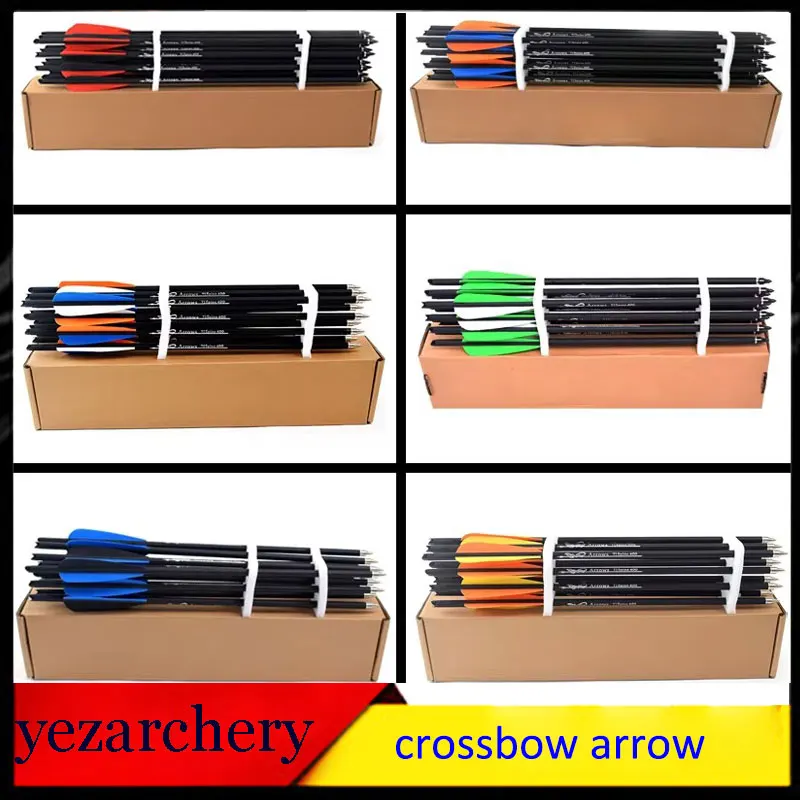 6Pcs 16/17/18/20/22 inch Carbon Archery Carbon Arrow for Bow Hunting Shooting