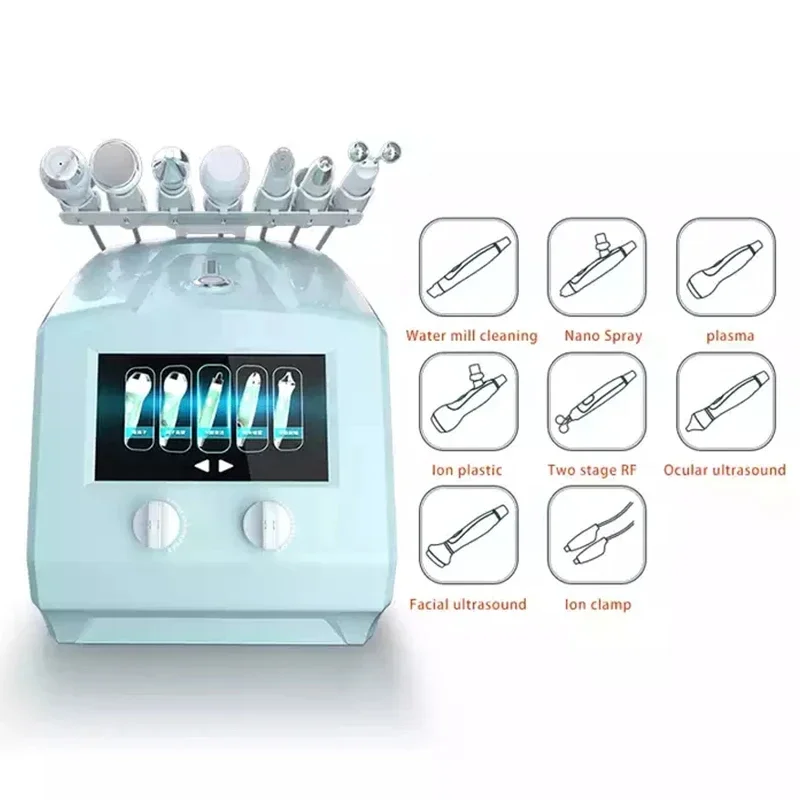 

8 in 1 Hydro Water Oxygen Jet Peel Machine Ance Pore Cleaner Facial Massage Exfoliating Skin Whitening Skin Care Device