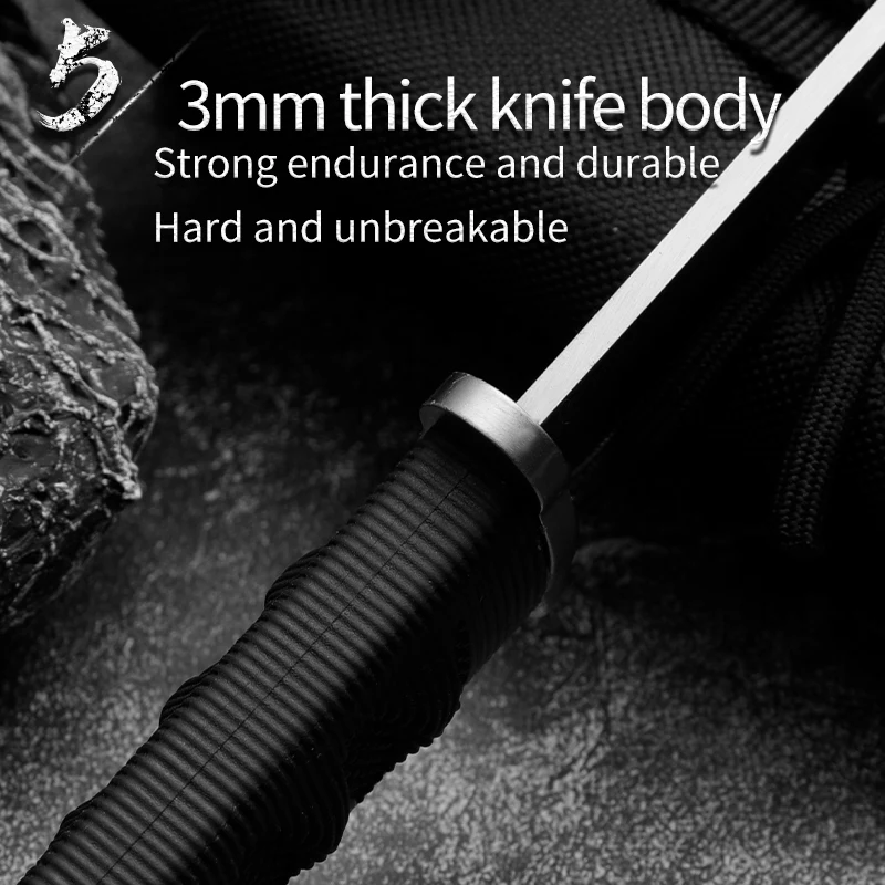 8CR13MOV Steel Outdoor Knife Fixed Blade Hiking Hunting Knife Survival Rescue Knife Self Defense Knife Gift for Men