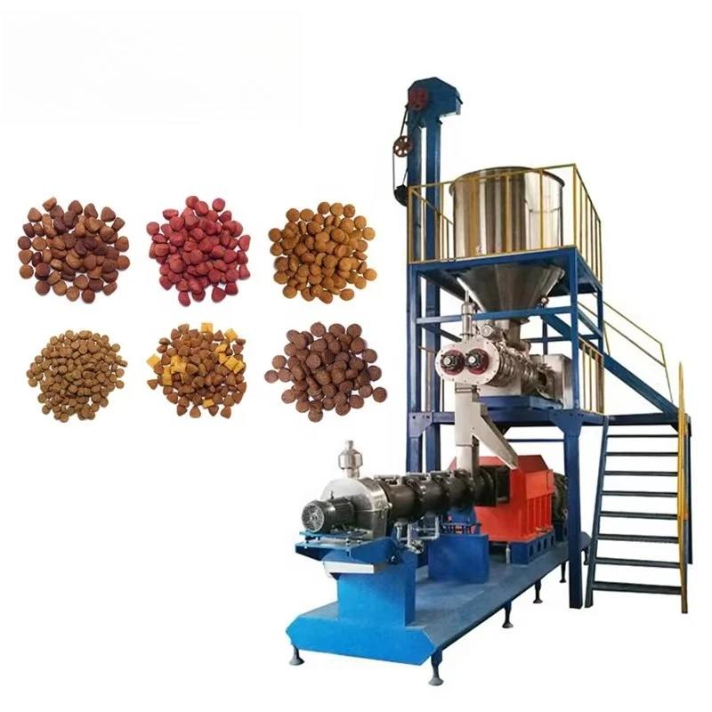 Full Automatic Pet Feed Production Line Pet Food Machinery Manufacturers Dog Cat Food Extruder Processing Machine view 2