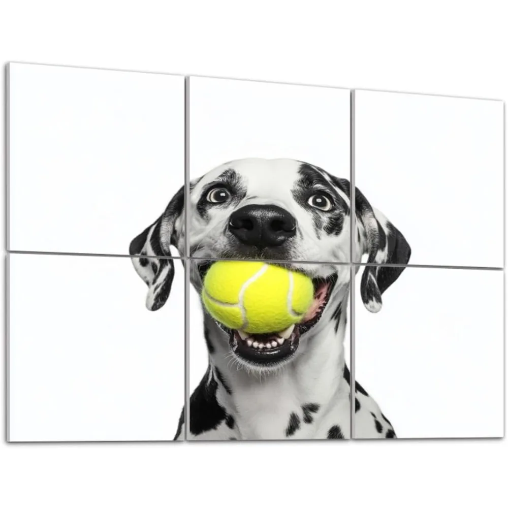 

Art Acoustic Panels Self Adhesive Cute dalmatian dog holding ball mouth 6 Packs Decorative Soundproof Wall Panels