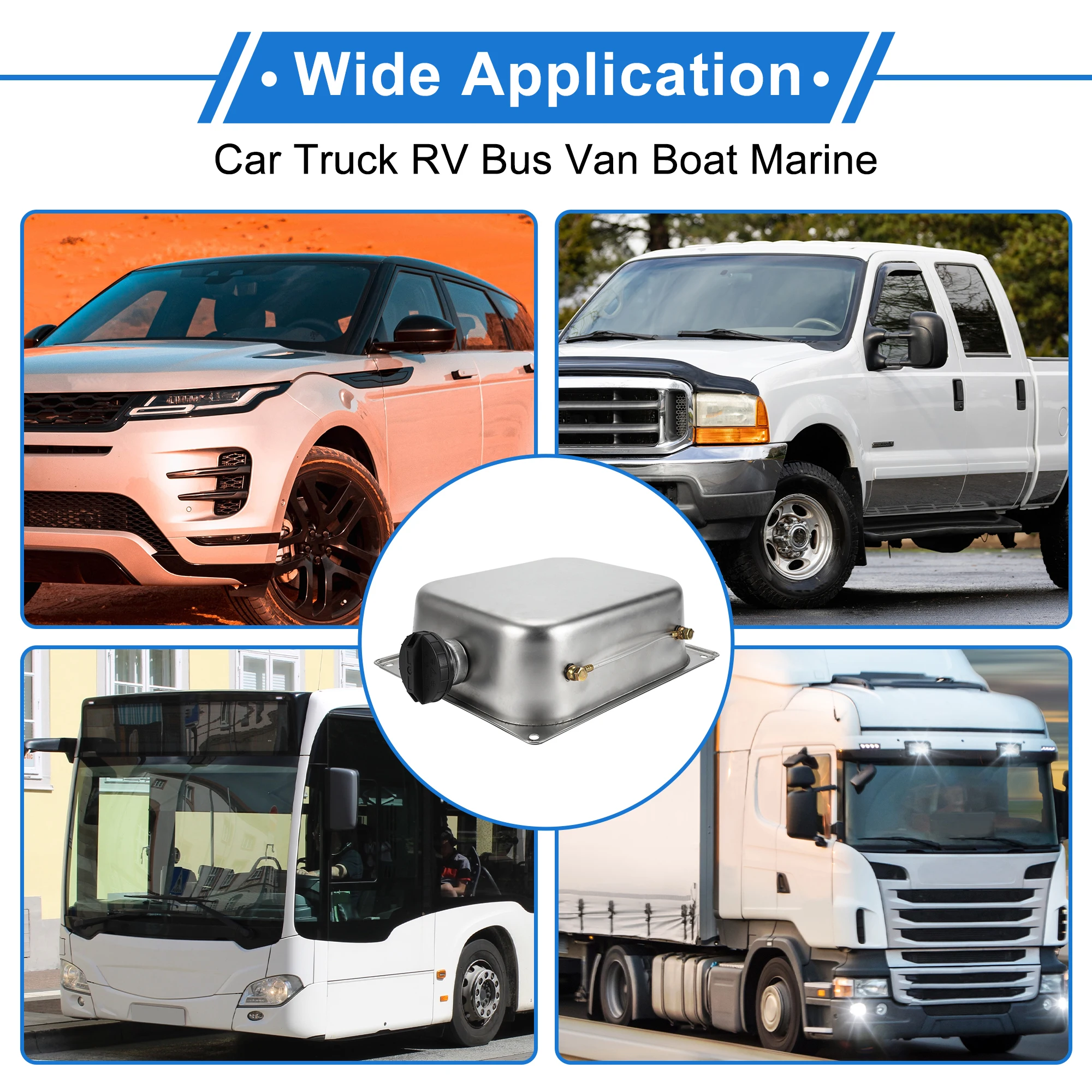 UXCELL Воздушный парковочный обогреватель Газовый бак Топливный бак Нержавеющая сталь 1 шт. 7 л