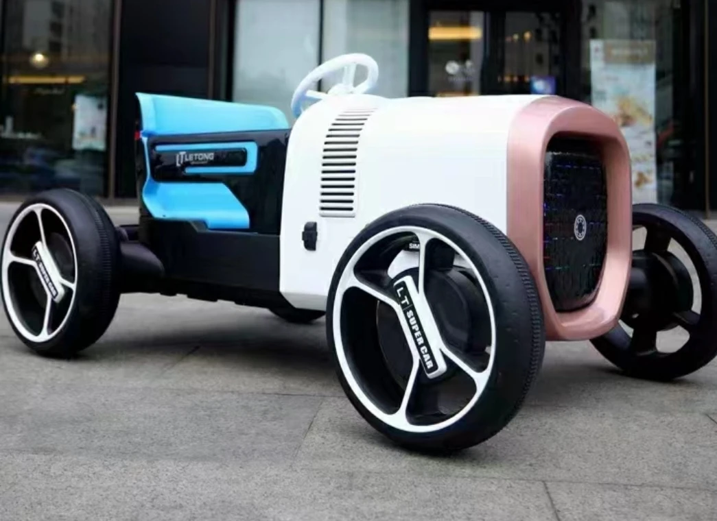 Children's Hairdressing ChairChildren's Music Cartoon Kids Gray Car Salon Furniture Hair Barber Chair High Quality Chair Barber