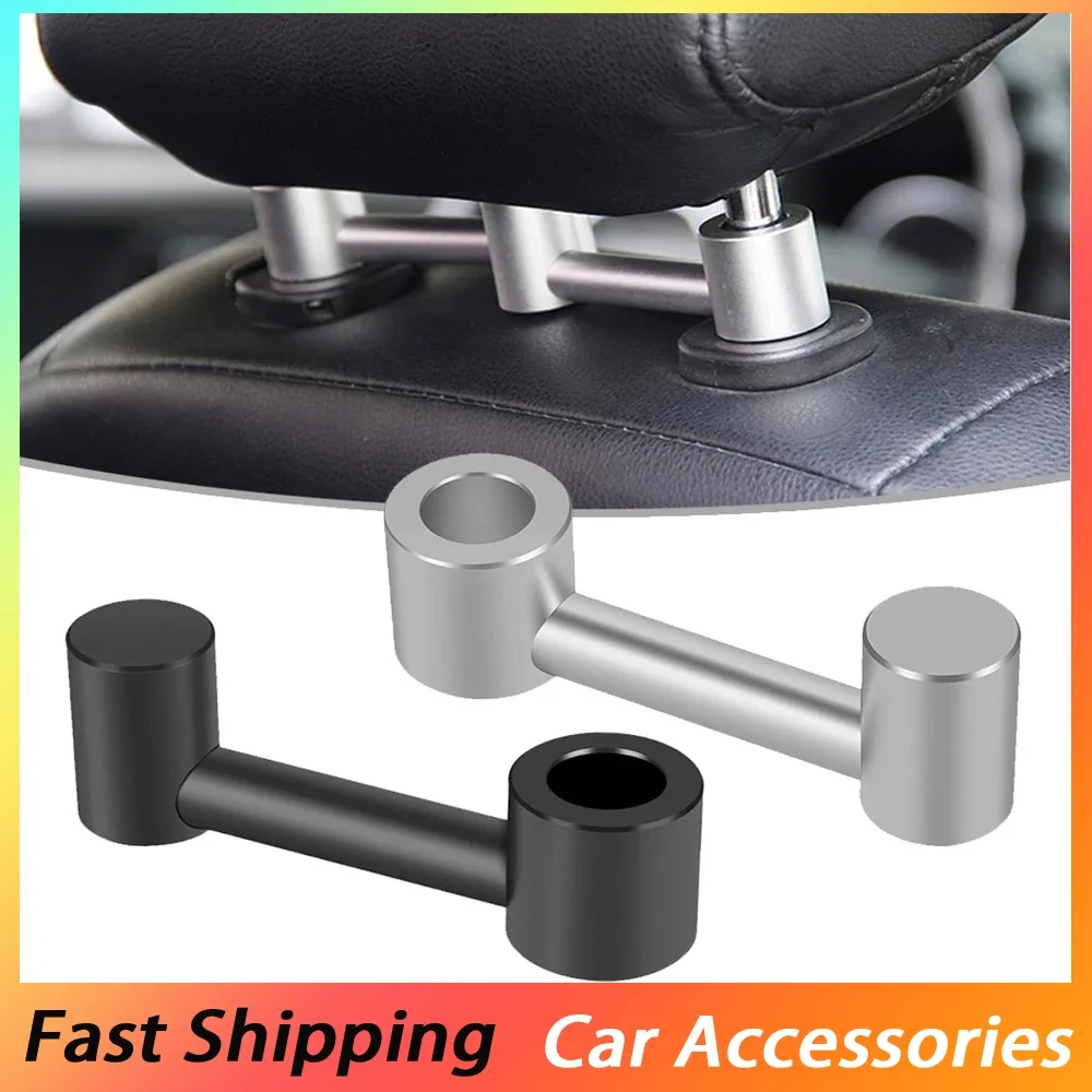 Universal Aluminum Alloy Car Storage Organizer Hidden Hook Auto Headrest Hook Car Seat Back Hanger Hook Car Interior Accessories