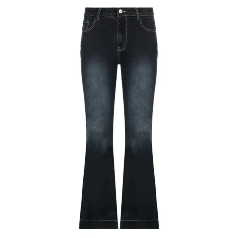 Pantalones vaqueros acampanados Vintage de cintura baja para mujer, ropa de calle estética, pantalones Cargo casuales, ropa de mujer coreana Y2k,