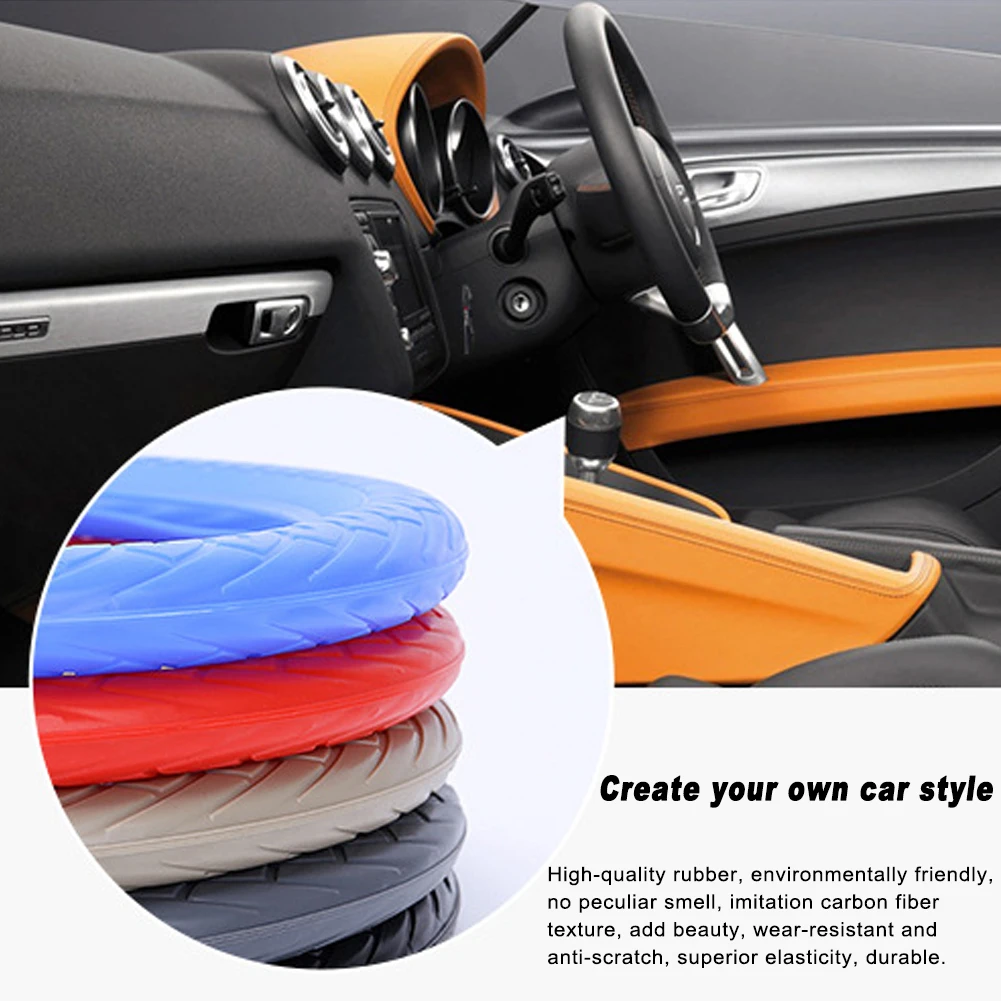 Universal Car Silicone Steering Wheel Glove Cover Texture Soft Multi Color Soft Silicon Steering Wheel Automobiles Accessories