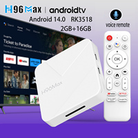 H96 MAX Android 14 TV Box Rockchip RK3518 4K 2.4G 5G Wifi6 BT 8GB 16GB 100M Lan 3D Global Media Player