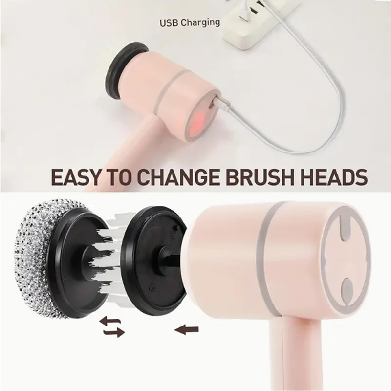 1pc Electric Spin Scrubber, Electric Cleaning Brush 3-in-1 Handheld Kitchen Cleaner Cordless Spin Scrubber, Power Scrubber Bathr