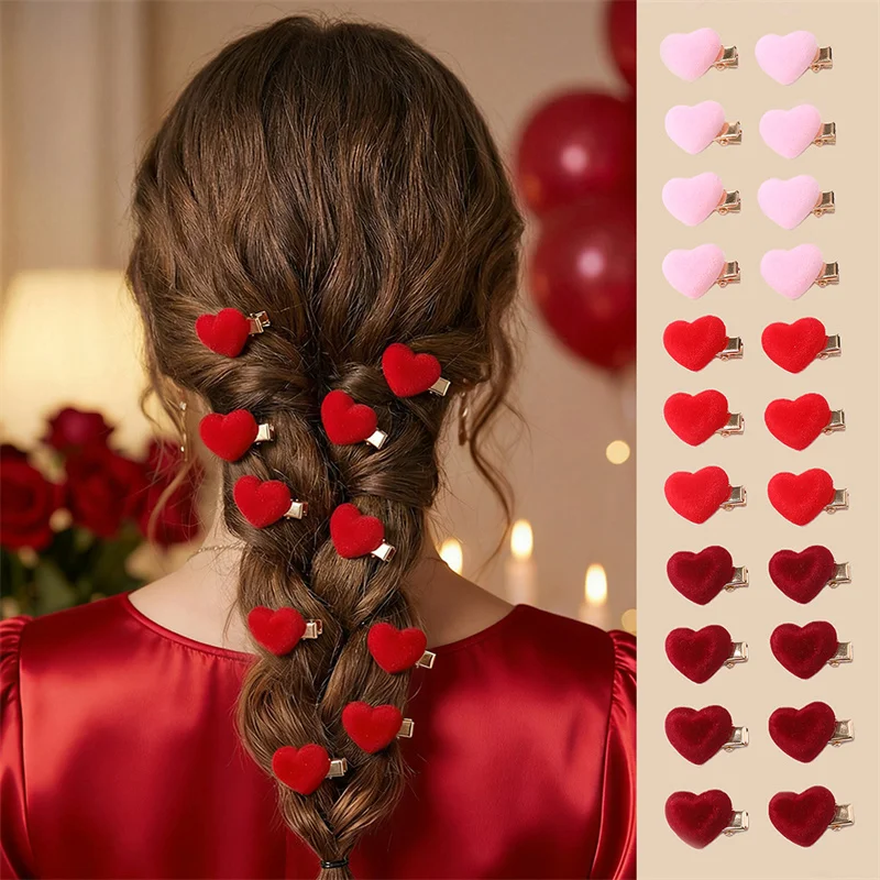 10/30 Stück/Set kleine Herz-Haarspangen – zierliches Liebesdesign, diskreter Akzent für Alltagsfrisuren. – Detail 7