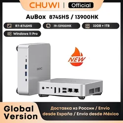 CHUWI AuBox Mini PC R7-8745HS / i9-13900HK 16GB/32GB DDR4 512GB/1TB SSD Windows 11 Pro WiFi 6 BT 5.2 Extend M.2 1T*2 Desktop