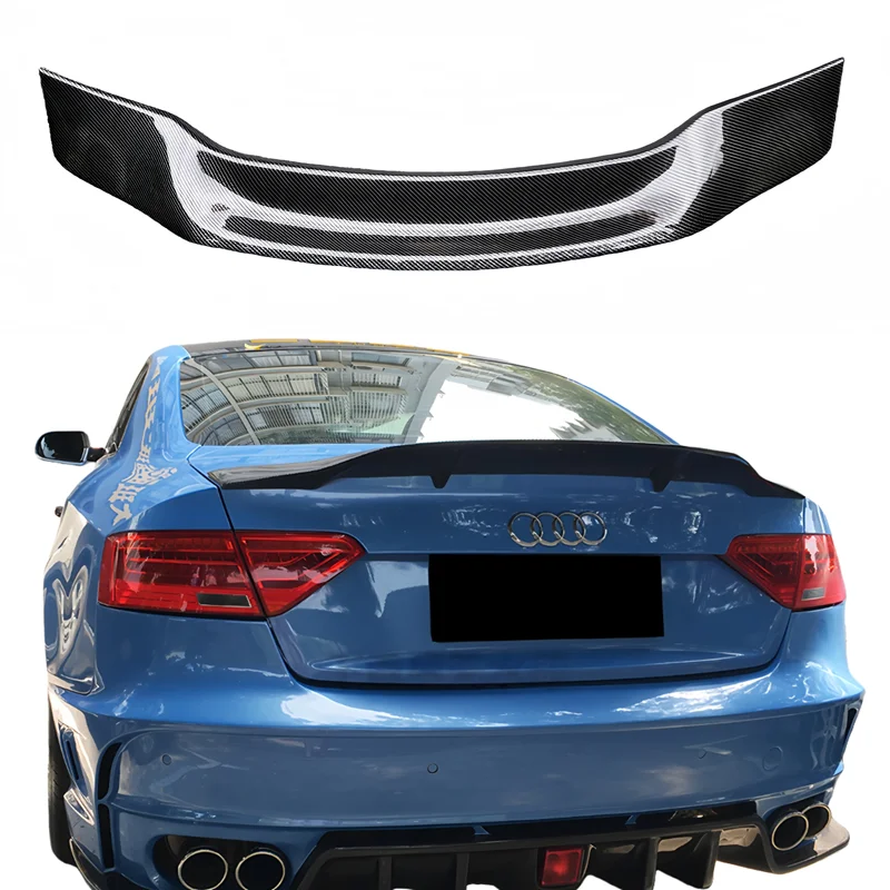 Für Audi A5 S5 B8 B9 4-Türer Spoiler 2009 bis 2016 2017 bis 2024 PSM Style Heckspoiler Flügel Auto Bodykit Schwarz