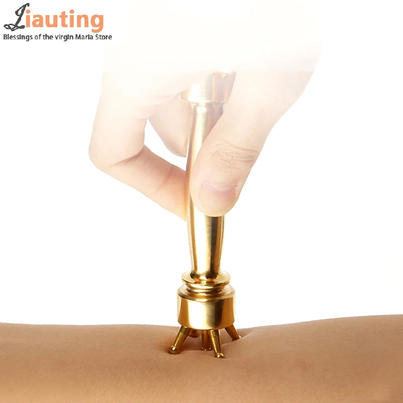 

Массажная палочка из чистой меди, триггерная точка, массажер для тела, латунная доска для соскабливания меридианов, расслабление мышц, ручка для акупунктурных точек