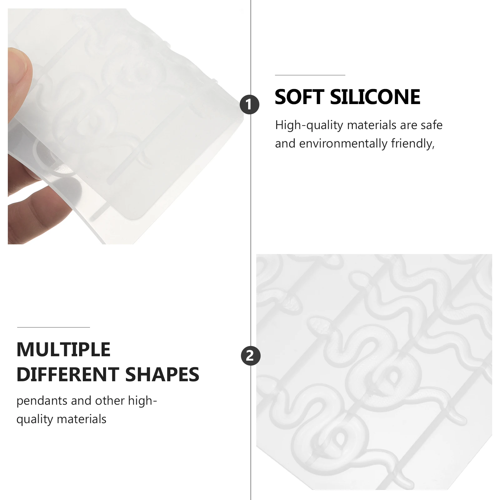 

Silver Snake Silicone Mold for Ear Stud Key Chain Casting DIY Shape Earrings Reusable Jewelry Making Supplies Long Life