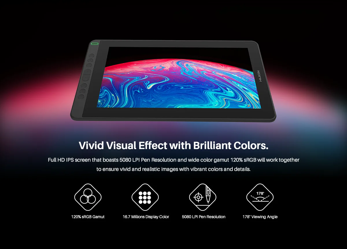 شاشة رسم رقمية ملونة كامفاس 13 - مراجعة Graphics Tablet 13 Inch 8192 وسعره