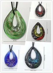 Women's Handmade Water Drop Murano Lampwork Glass Pendant for Necklace  Jewelry Gifts