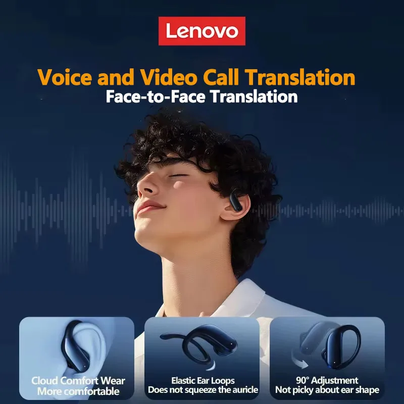 AI Translator Earbud Lenovo LP75 Pro XT55 TWS Bluetooth Noise Reduction HD Call Translation Headphones Travel Translator Headset