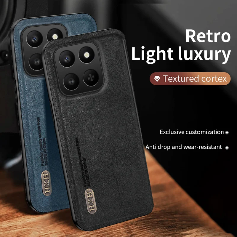 For Honor 400smart case luxury leather antique style matte magnetic cover For Honor 400 smart bumper funda