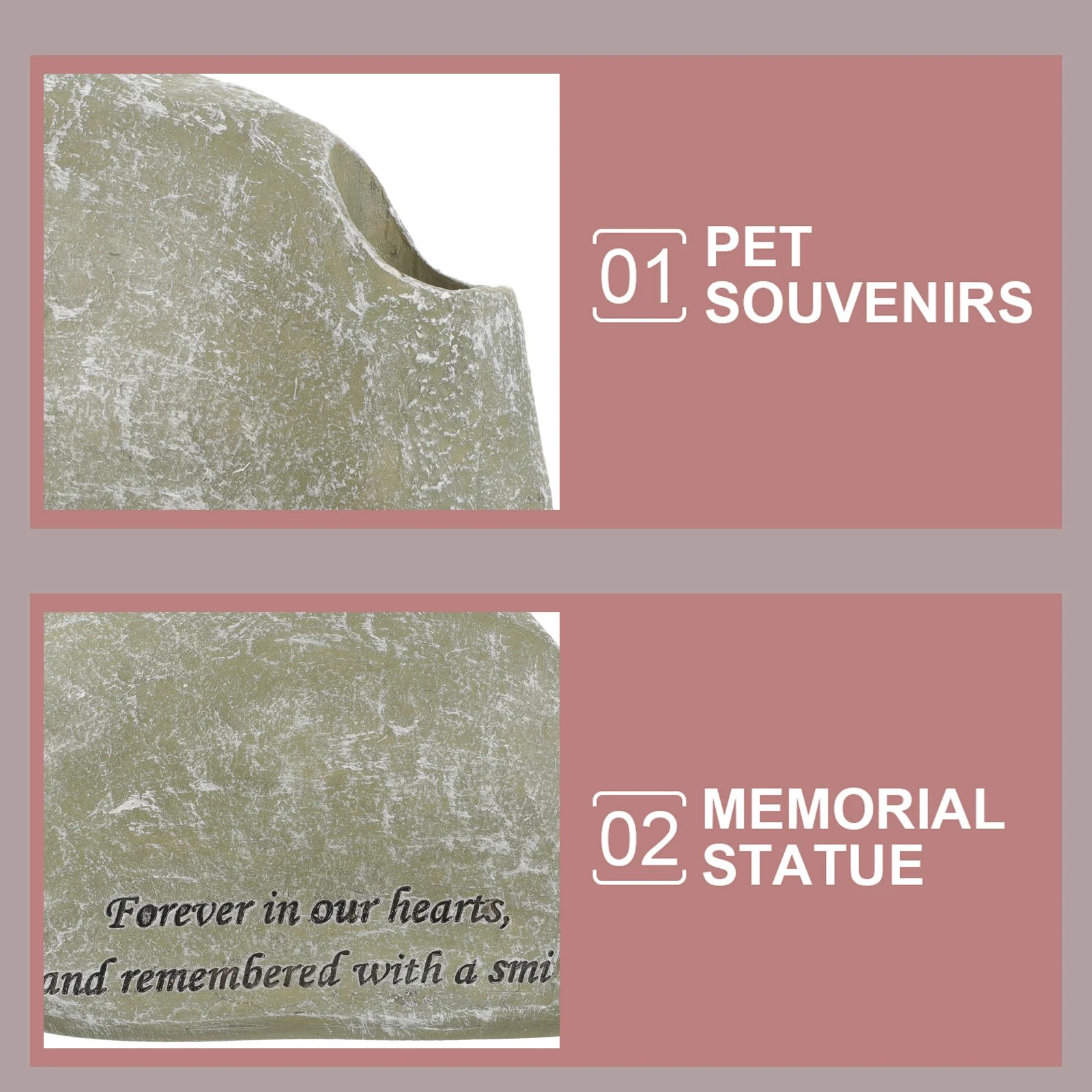 

Pet Memorial Stones Dog Cat Grave Markers Resin Tombstone Outdoor Decor Gift Engraved Words Durable Statue Garden Art
