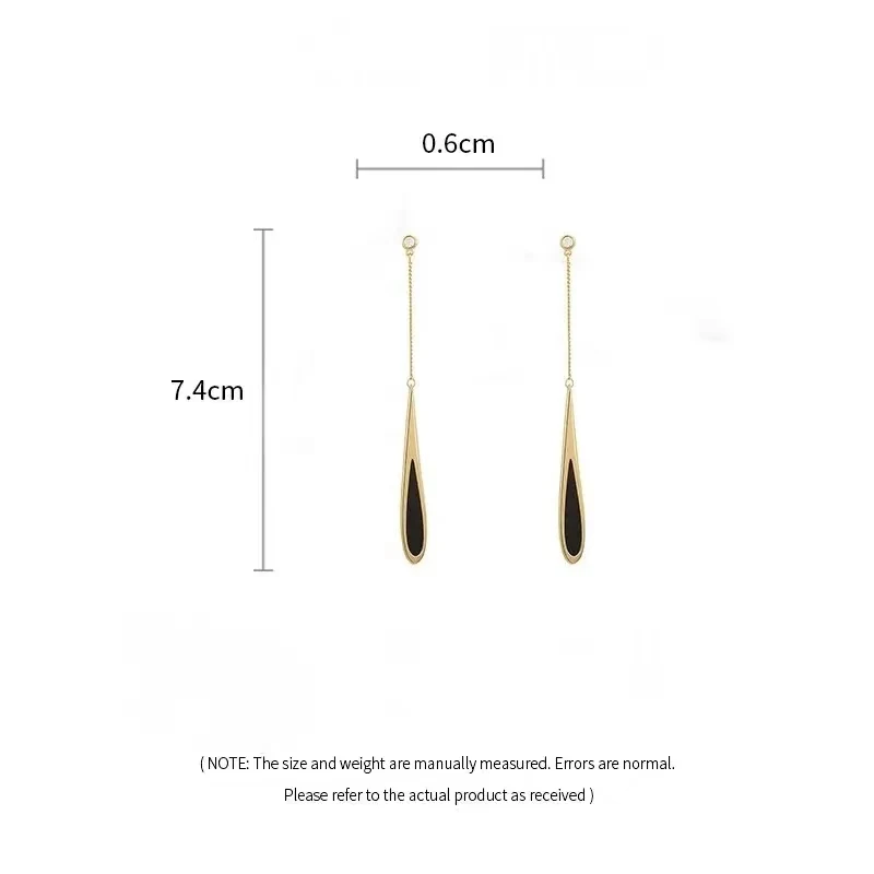 Simple Geometric Square Drop Earring For Women Korean Fashion Gold-color Line Long Tassel Dangle Earrings Party Jewelry Gift image 6