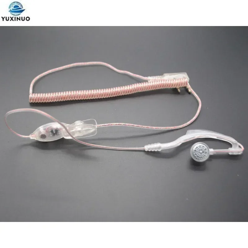 10PCS 2-Pin Flexible Transparent Wire Headset PTT Mic Eearhook for Kenwood TYT Baofeng UV5R UV-5R BF-888S CB Radio Accessories