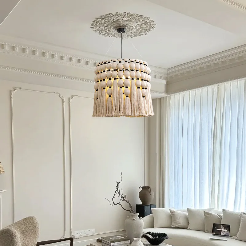

Medieval tassel lamp dining room bedroom retro homestay clothing store main lamp