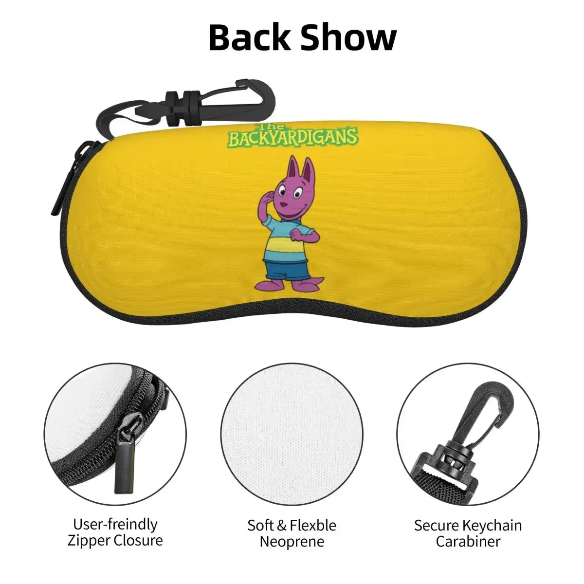 حافظة نظارات The Backyardigans Austin Shell صندوق نظارات شمسية واقي للنساء والرجال حقيبة نظارات ناعمة