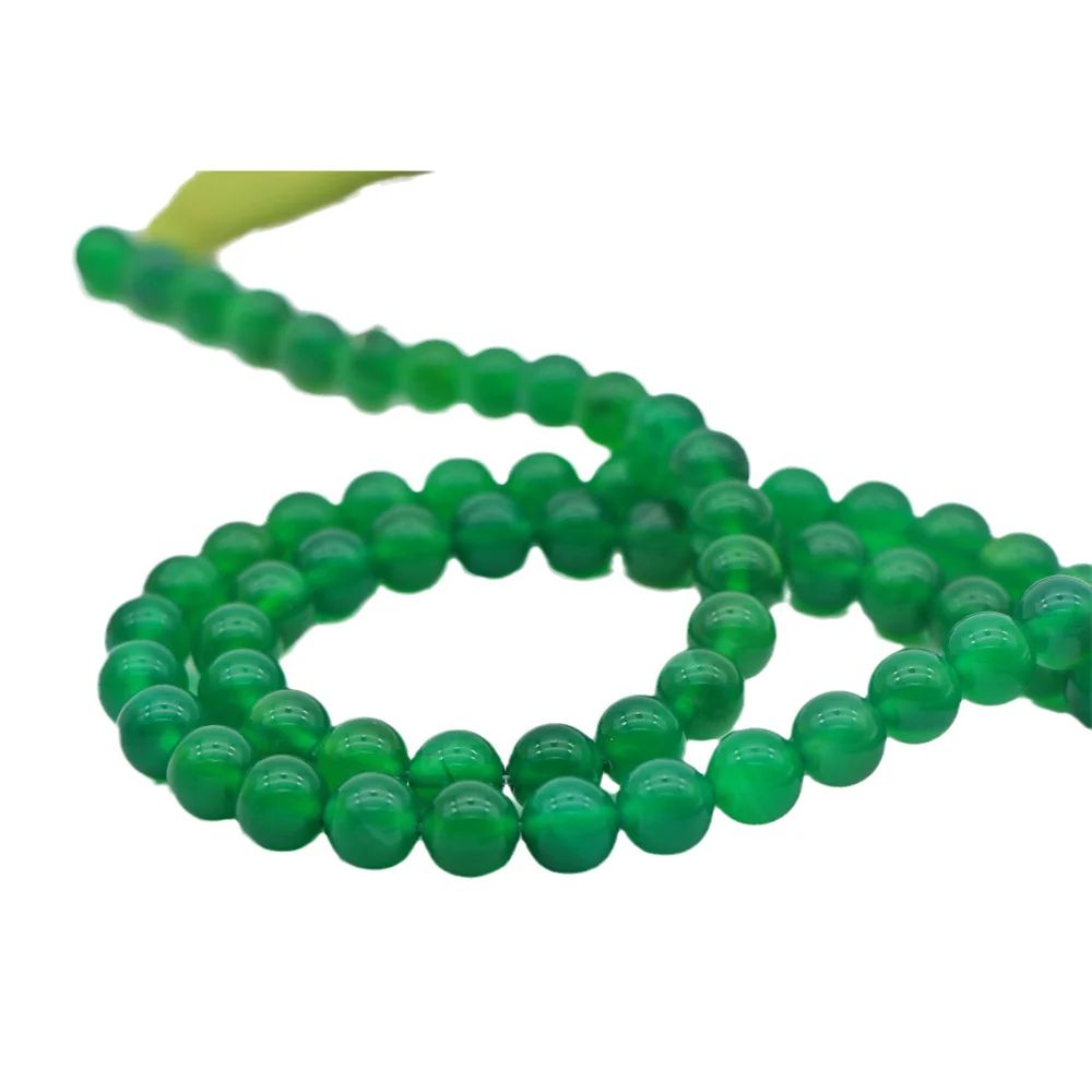 Cuentas de ágata verde de piedra Natural AAAA para la fabricación de joyas, dijes DIY, collar, pulsera, accesorios de llavero de ónix de 4-12mm