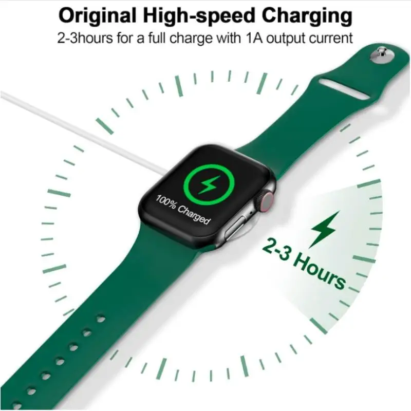 Portable Wireless Magnetic USB Charger for Apple Watch iWatch Compatible with Various Models  Convenient Charging Solution