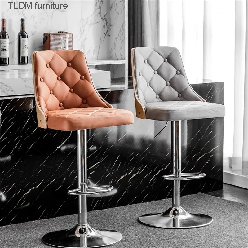 

Design Modern Bar Chairs Ergonomic Living Room Stool Feature Luxury Bar Chairs Kitchen Nordic High Barkrukken Furniture SR50BC