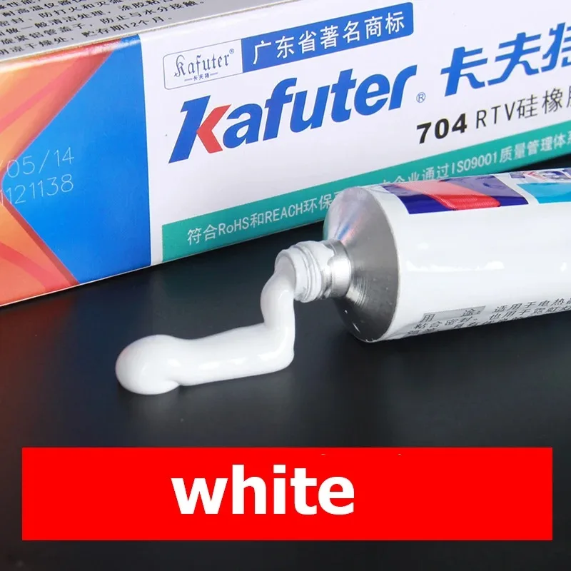 Kafuter Siliconen Industriële Lijm 45g K-704 705 704B RTV Siliconen Rubber Zwart Wit Transparante Lijm diy panel lijm