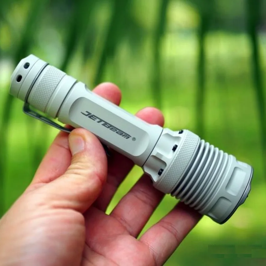 JETBeam M37 Ultra Powerful Flashlight LED 3000 Lumens 340M Tactical Torch Camping Lantern for Self Defense Patrol