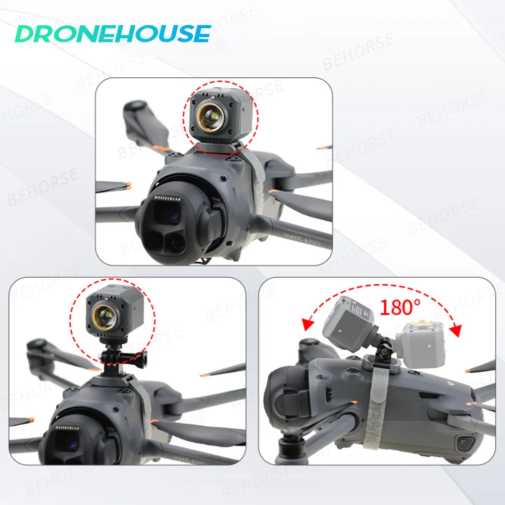 Mavic 4 Pro用トップサーチライト、ナイトナビゲーションライト、アダプター延長ブラケット付き、DJI Mavic 4 Proドローンアクセサリー