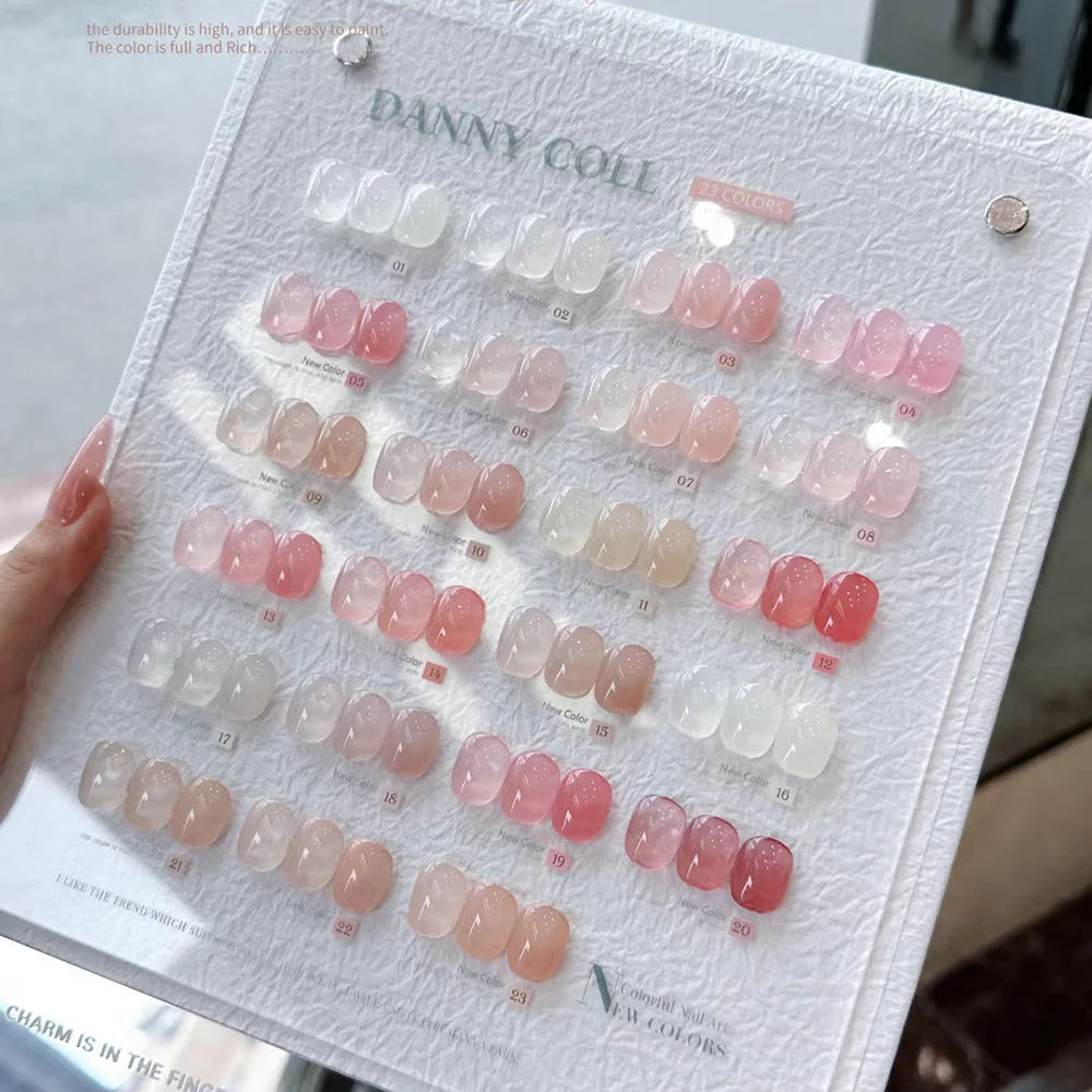 Heißer Verkauf, hochwertiges Nagel-Gel-Nagellack-Set, Jelly Pink, halbtransparent, selbstnivellierend, nackt, natürliches rosa Nagel-Maniküre-Set, 15 ml