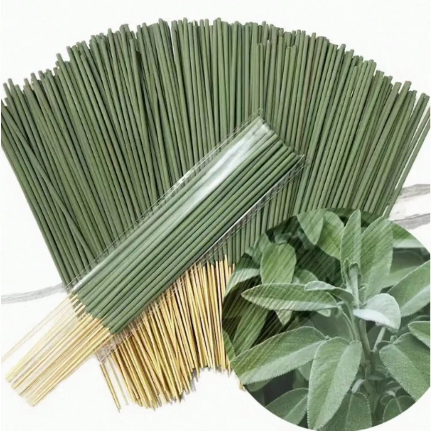 

Ароматические палочки ручной работы из бамбука, сандалового дерева, лемонграсса и шалфея, ароматерапия, индуистские религиозные товары, палочки из сандалового дерева, лемонграсс и роза