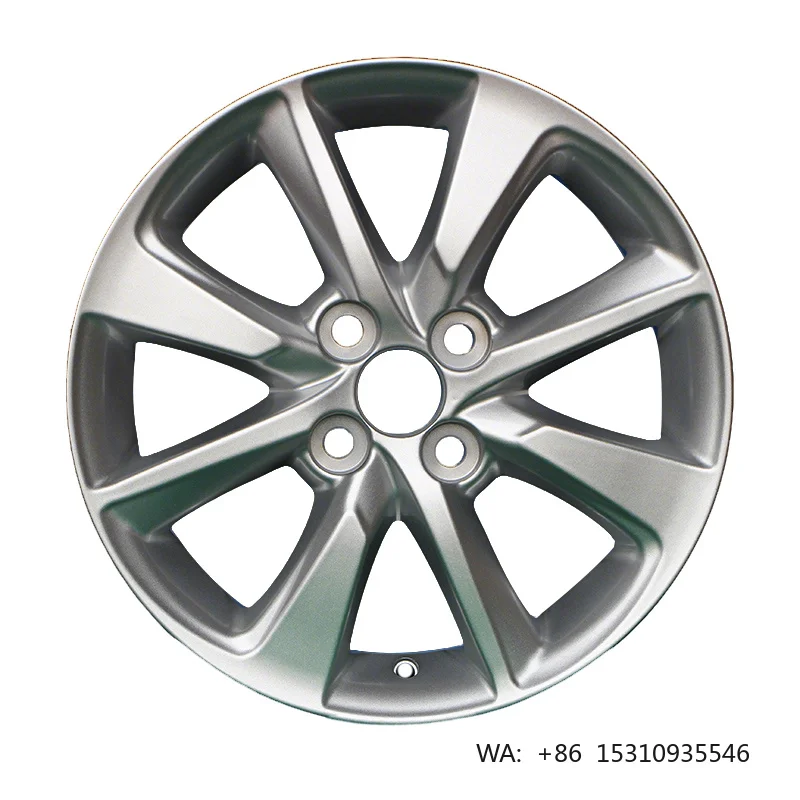 14-16 inch four-hole gloss silver alloy rim wholesale compact sedan daily aftermarket wheel
